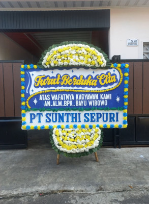 Papan Bunga Duka di Medan Marelan